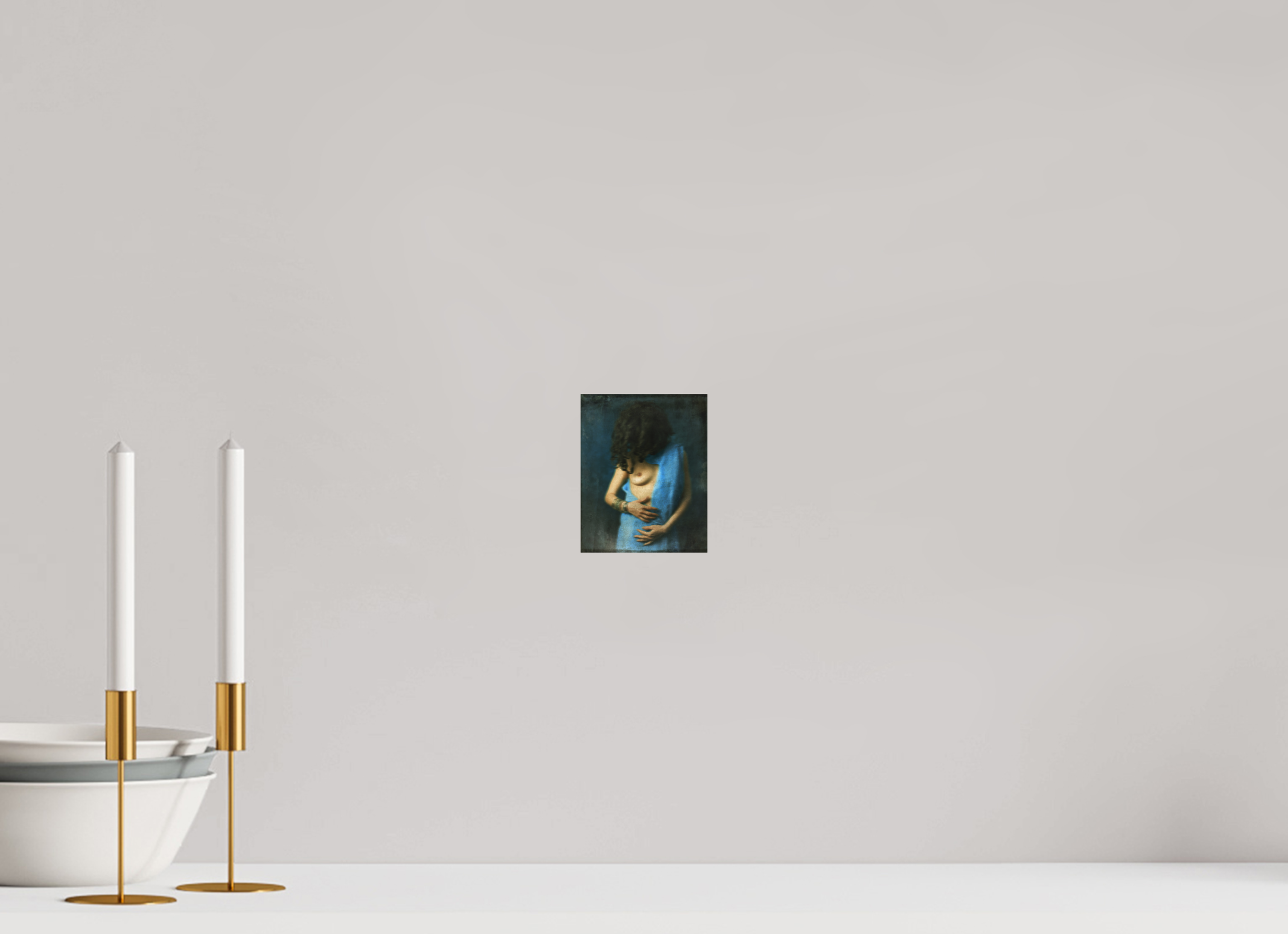 10 x 12,5 cm, Alu dibond papier rag Canson Elouise #5 hide portrait artiste Patrick Valla