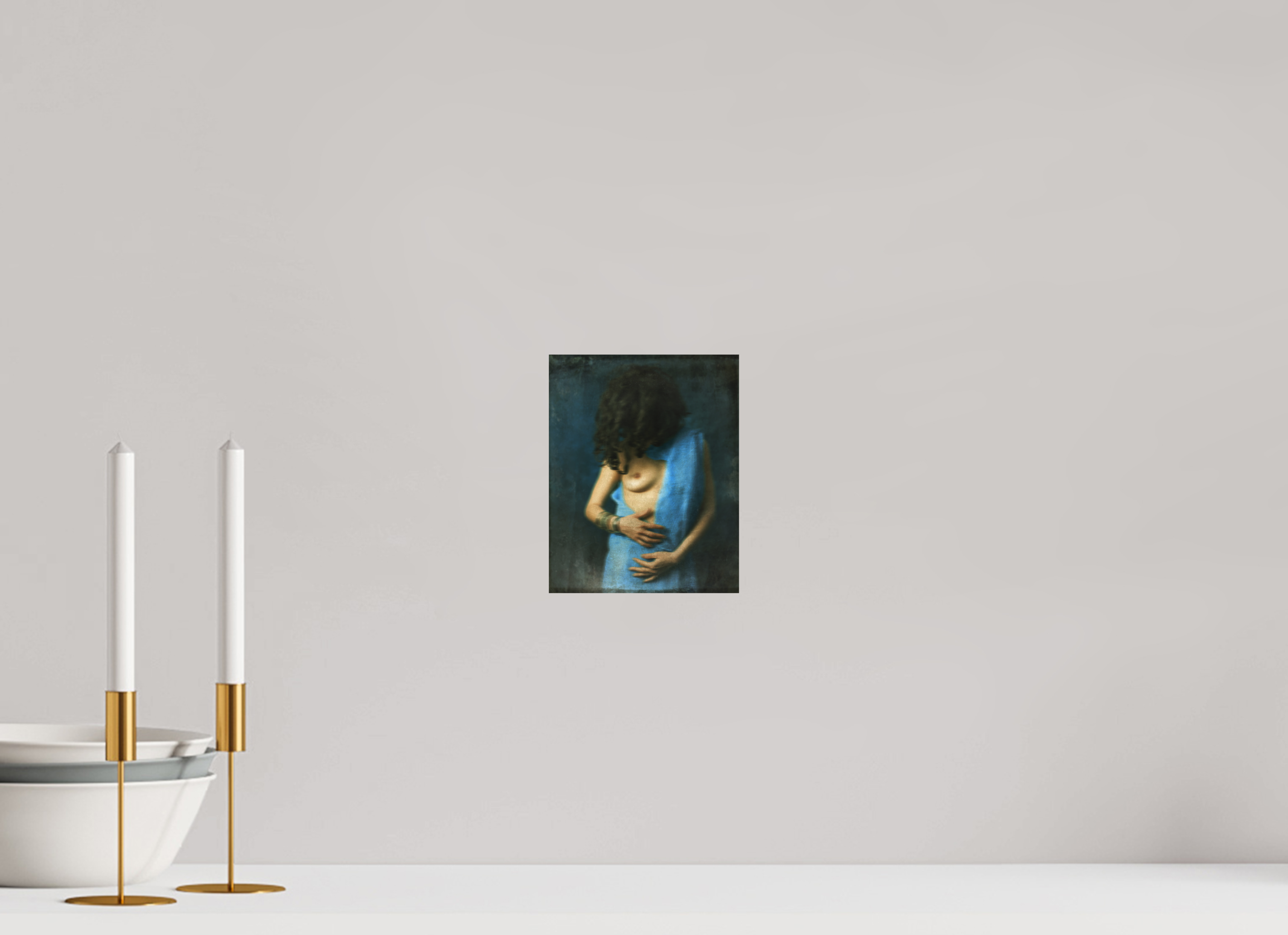 15 x 18,8 cm, Alu dibond papier rag Canson Elouise #5 hide portrait artiste Patrick Valla