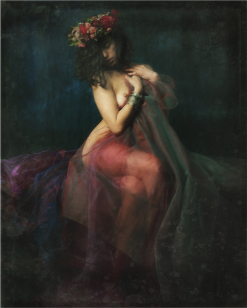 Main image Art Portrait Elouise #6 on Alu Dibond Rag paper by artist Patrick Valla