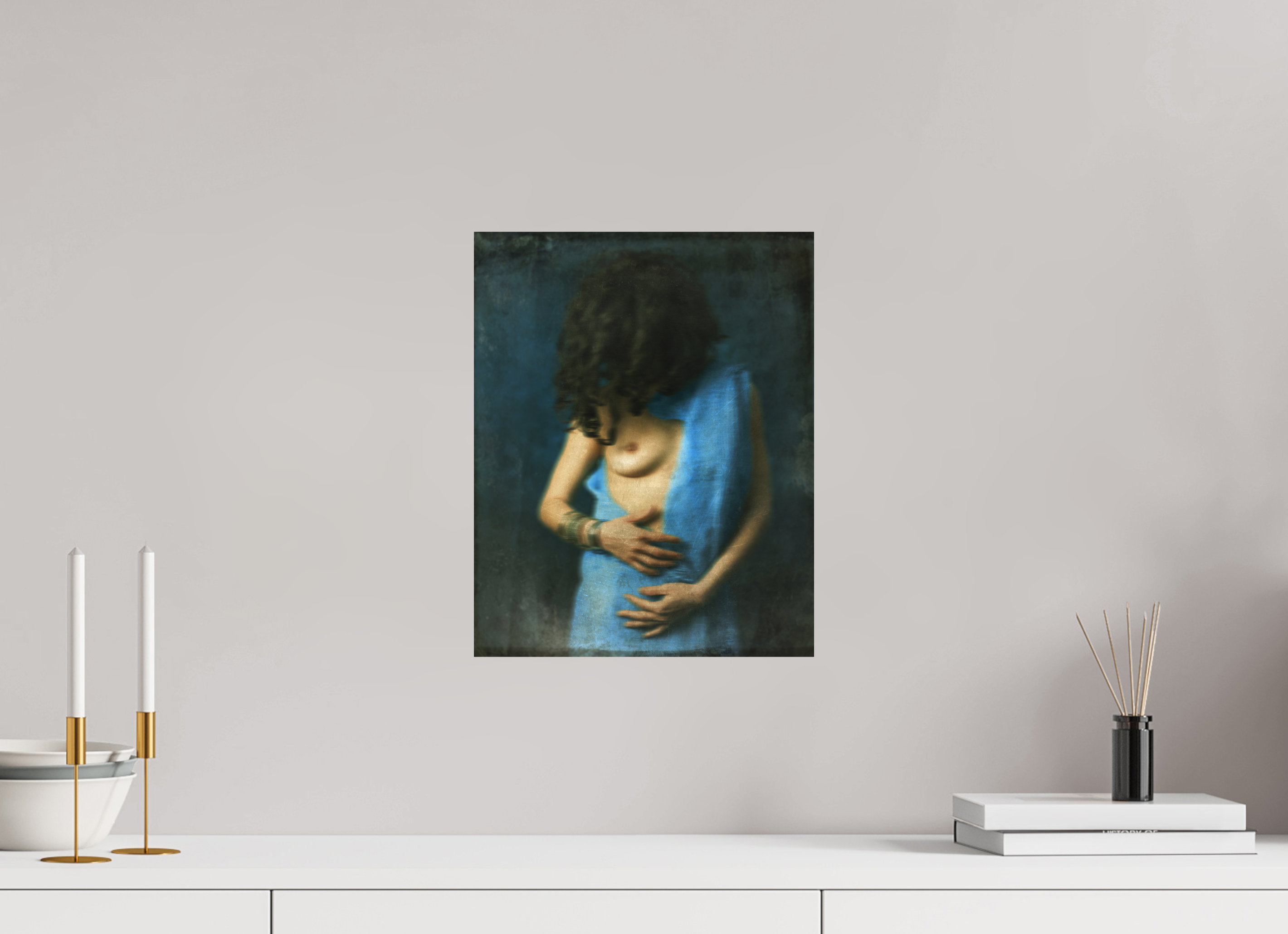 30 x 37,5 cm, Alu dibond papier rag Canson Elouise #5 hide portrait artiste Patrick Valla